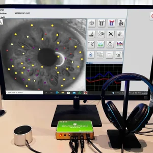 The Hunter 4025 Verified bioresonance health analyser in action