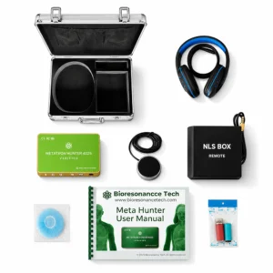 Metatron Hunter 4025 NLS Verified control unit with bio-inductor headset, resonance chamber and Black Box NLS Remote
