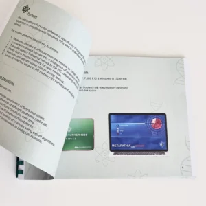 Inner pages of the Clear English user manual for the Metatron Hunter 4025 NLS Verified system showing software overview and system information