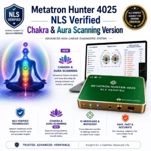 Metatron Hunter 4025 NLS Verified Chakra and Aura Scanning Version with professional NLS diagnostic interface and holistic wellness analysis.