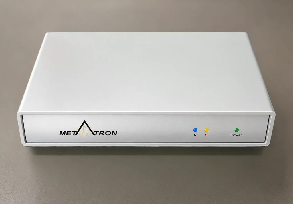 Original Oberon Metatron professional bioresonance device, representing the gold standard non-linear system NLS technology from which modern Metatron Hunter 4025 Verified systems are verified and compared