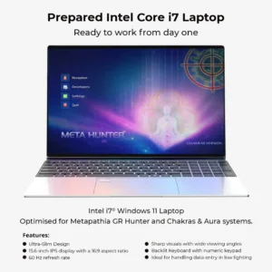 Prepared Intel Core i7 Windows 11 laptop supplied with the Hunter 4025 Verified Chakra and Aura Complete System